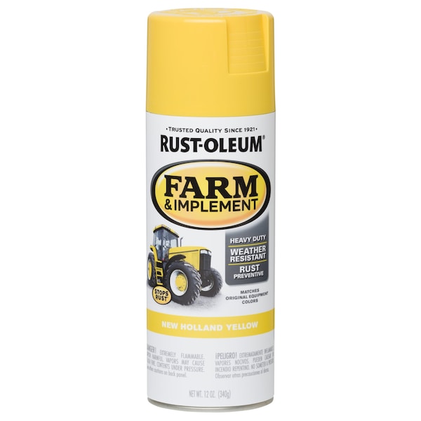 RustOleum New Holland Yellow, Gloss, 12 oz 280144 Zoro